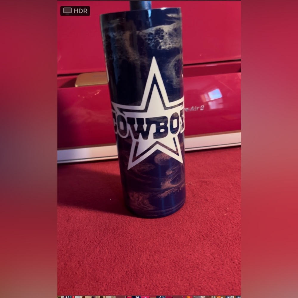 Custom made tumblers, the cowboy team